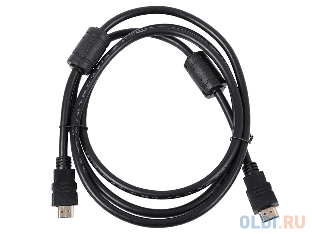 Кабель HDMI 1.8м AOpen ACG711D-1.8M круглый черный