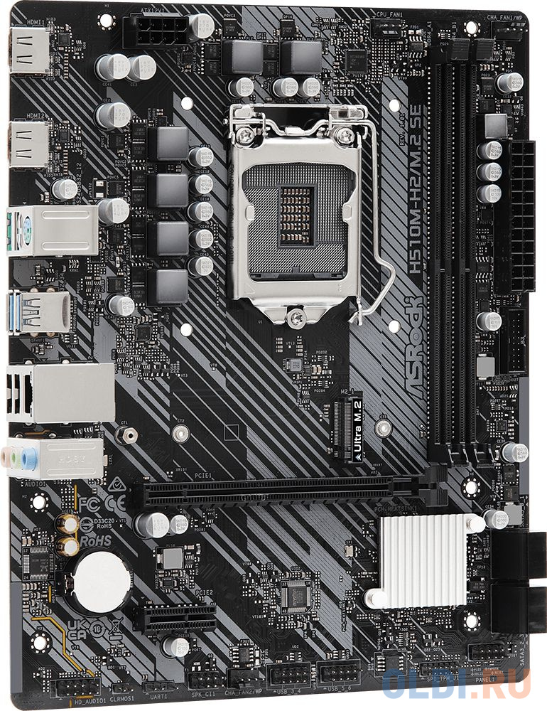 Материнская плата Asrock H510M-H2/M.2 SE Soc-1200 Intel H470 2xDDR4 mATX AC`97 8ch(7.1) GbLAN+HDMI в Москвe