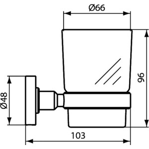 Стакан для ванной Ideal Standard IOM с держателем, черный матовый (A9120XG) в Москвe