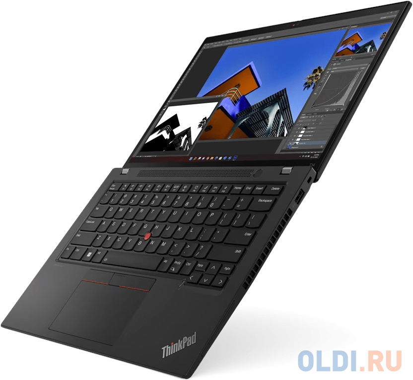 Ноутбук Lenovo ThinkPad T14 G4 Core i5 1335U 16Gb SSD512Gb Intel UHD Graphics 14" IPS WUXGA (1920x1200) noOS black WiFi BT Cam (21HESDXP00)