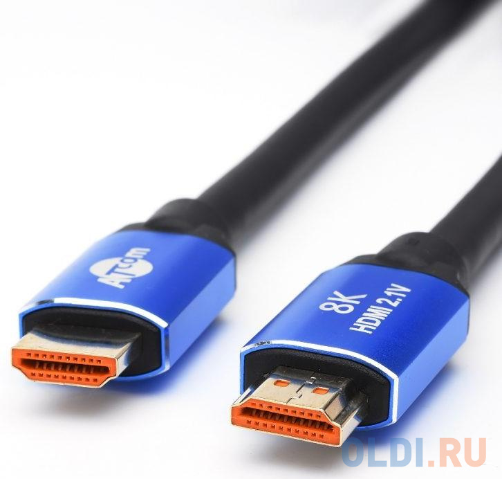 Кабель HDMI 3м Atcom AT8887 круглый черный