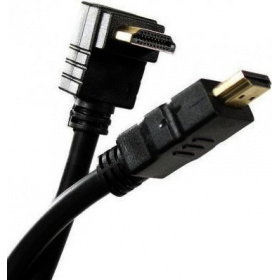 Кабель HDMI(19M)-HDMI(19M) угловой v2.0, 2 м, черный Telecom TCG225-2M (TCG225-2M)