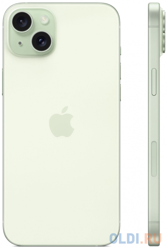 Смартфон Apple A3096 iPhone 15 Plus 128Gb зеленый моноблок 3G 4G 2Sim 6.7" 1290x2796 iOS 17 48Mpix 802.11 a/b/g/n/ac/ax NFC GPS Protect