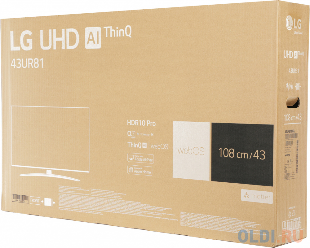 Телевизор LCD 43" 43UR81006LJ.ARUB LG