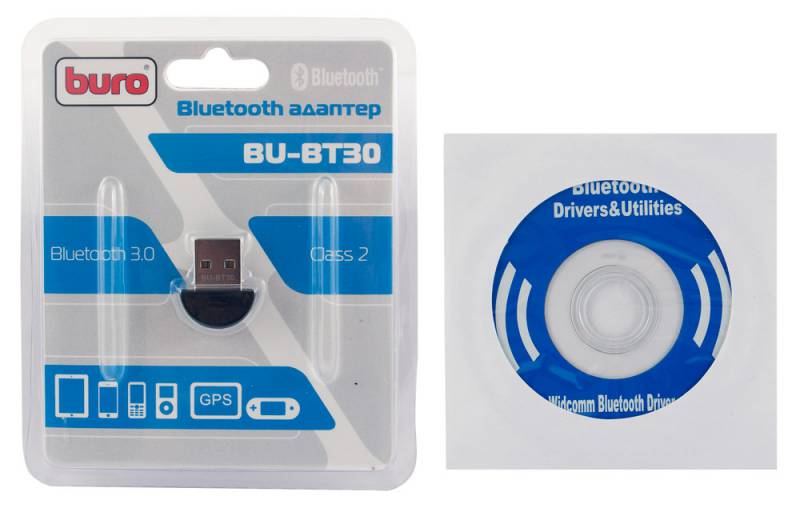 Адаптер USB Buro BU-BT30 черный