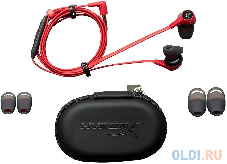 Игровая гарнитура HyperX Cloud Earbuds (вкладыши, 3.5mm jack, 14 мм, сменные амбушюры, 4P5J5AA/HX-HSCEB-RD) в Москвe