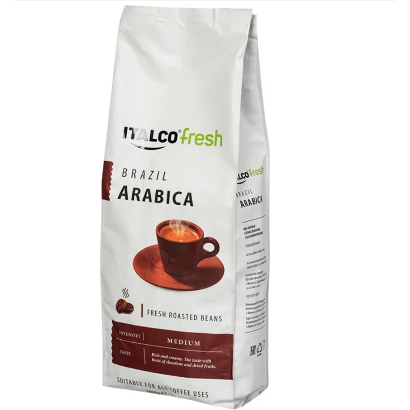 Кофе в зернах Italco Fresh Brazil Arabica 1kg 4650097782950