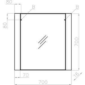 Зеркало Style line Монако 70 осина лакобель (4650134470185)