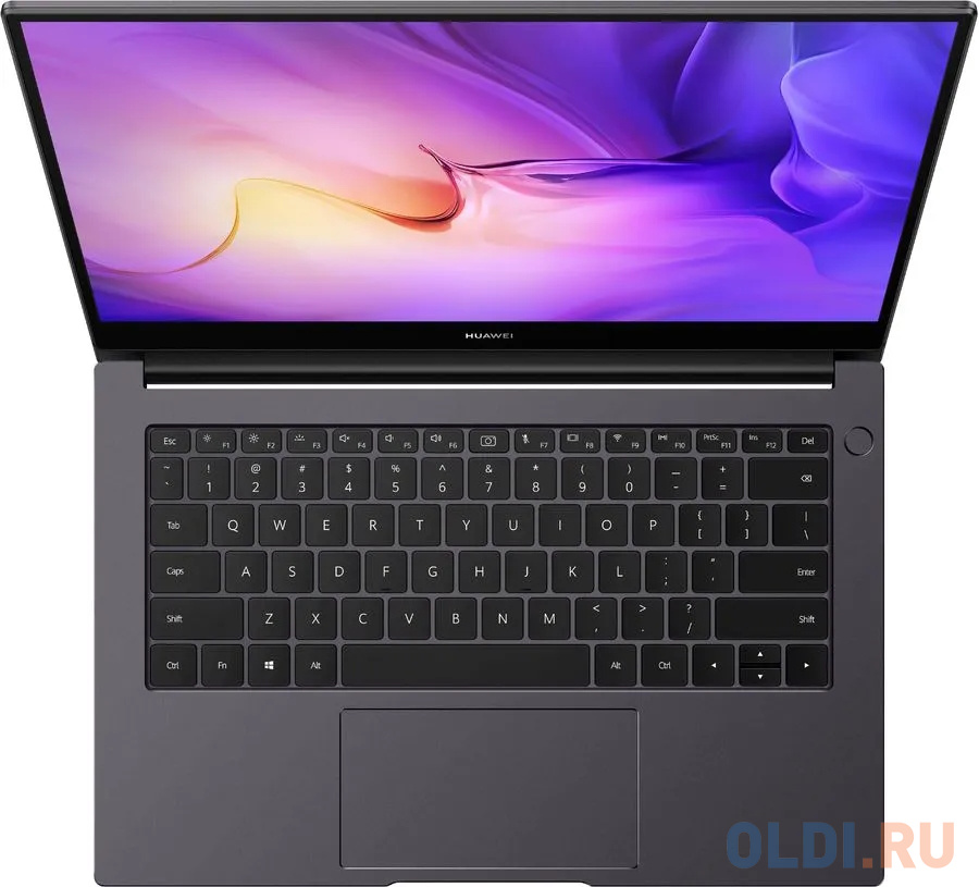 Ноутбук Huawei MateBook D 14 Core i5 1235U 16Gb SSD512Gb Intel Iris Xe graphics 14" IPS FHD (1920x1080) Windows 11 Home grey space WiFi BT Cam (5