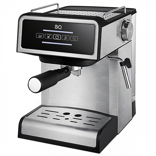 Кофеварка рожковая BQ CM2000 , 850 Вт, кофе молотый, 1.6 л, капучинатор, серебристый/черный