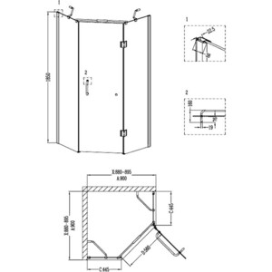 Душевой уголок Grossman Classic 90x90 прозрачный, хром (GR-8090)