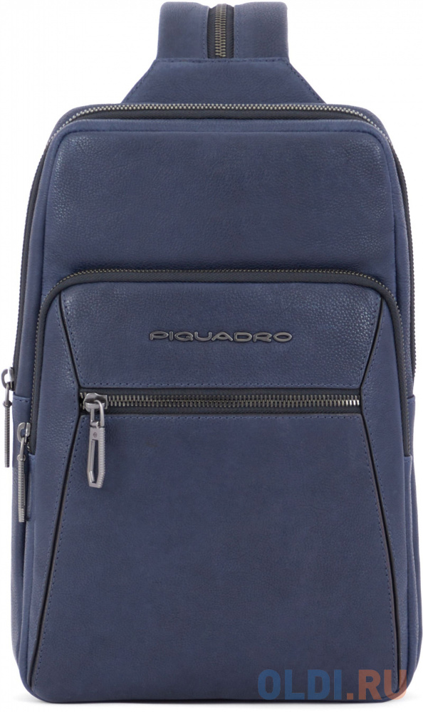 Рюкзак слинг Piquadro Rhino CA6247W118/BLU синий кожа