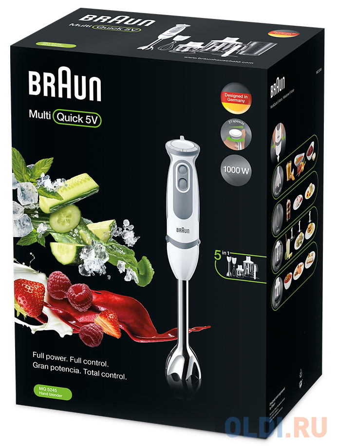 Блендер погружной Braun MQ5245WH 1000Вт белый