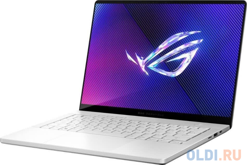 ASUS ROG Zephyrus G14 GA403UU-QS080 [90NR0HZ2-M003V0] Platinum White 14" {2880x1800 OLED  Ryzen 7 8845HS(3.8Ghz)/16384Mb/1024PCISSDGb/RTX4050(614