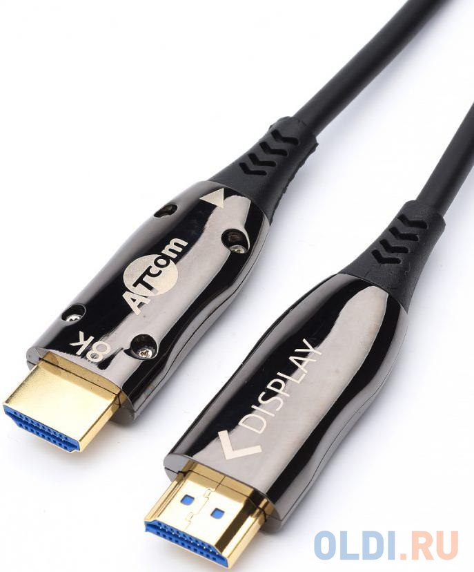 Кабель HDMI 40 м (HIGH speed, Metal gold,  Optical) 8K VER 2.1