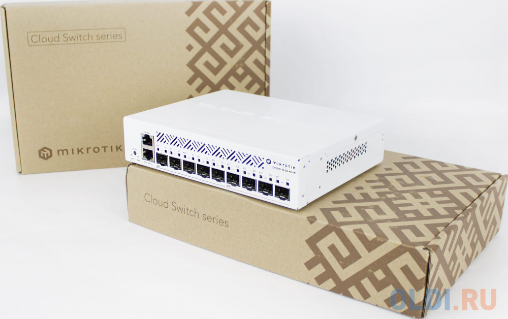 CRS310-1G-5S-4S+IN 10 Gigabit fibre connectivity way over a 100 meters – for small offices or ISPs. Hardware offloaded VLAN-filtering and even some L3 в Москвe