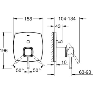 Смеситель для ванны Grohe Grandera для механизма 35600 (24068000)