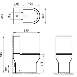 Унитаз-компакт безободковый BelBagno Norma тонкое сиденье микролифт (BB339CPR, BB339T, BB2111SC)