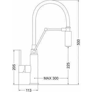 Смеситель для кухни EMAR ЕСВ 7012 black