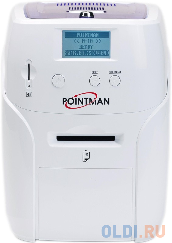 Pointman Nuvia N10, односторонний, ручная подача карт CR-80, USB2.0 (High-Speed), RS-232, Built in 10/100 Ethernet, ЖК дисплей в Москвe