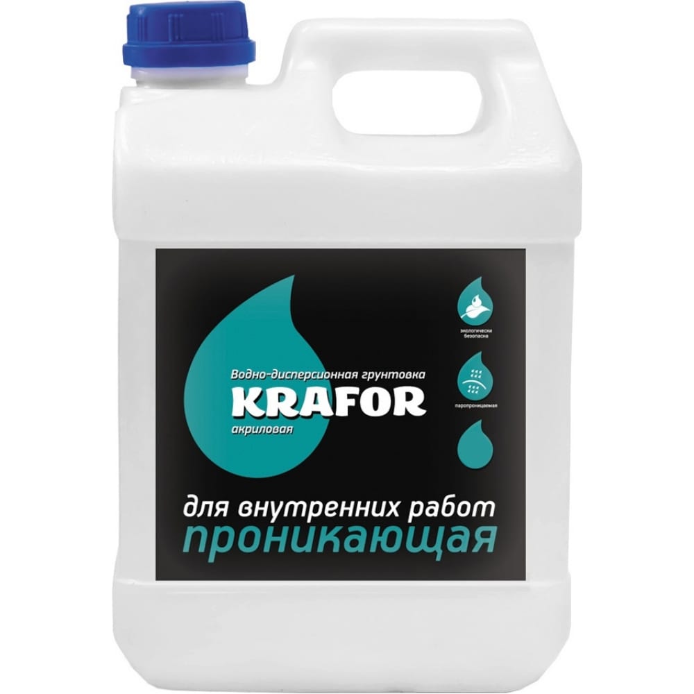 Проникающая грунтовка для внутренних работ KRAFOR