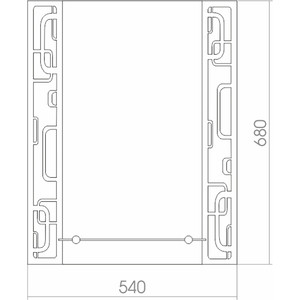 Зеркало Mixline Электра 54х68 с полкой и фацетом (4620001984442)