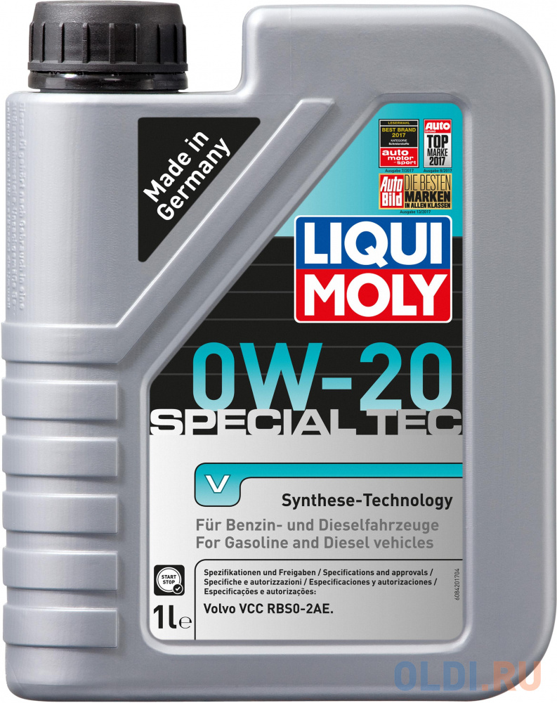 НС-синтетическое моторное масло LiquiMoly Special Tec V 0W20 1 л 20631 в Москвe