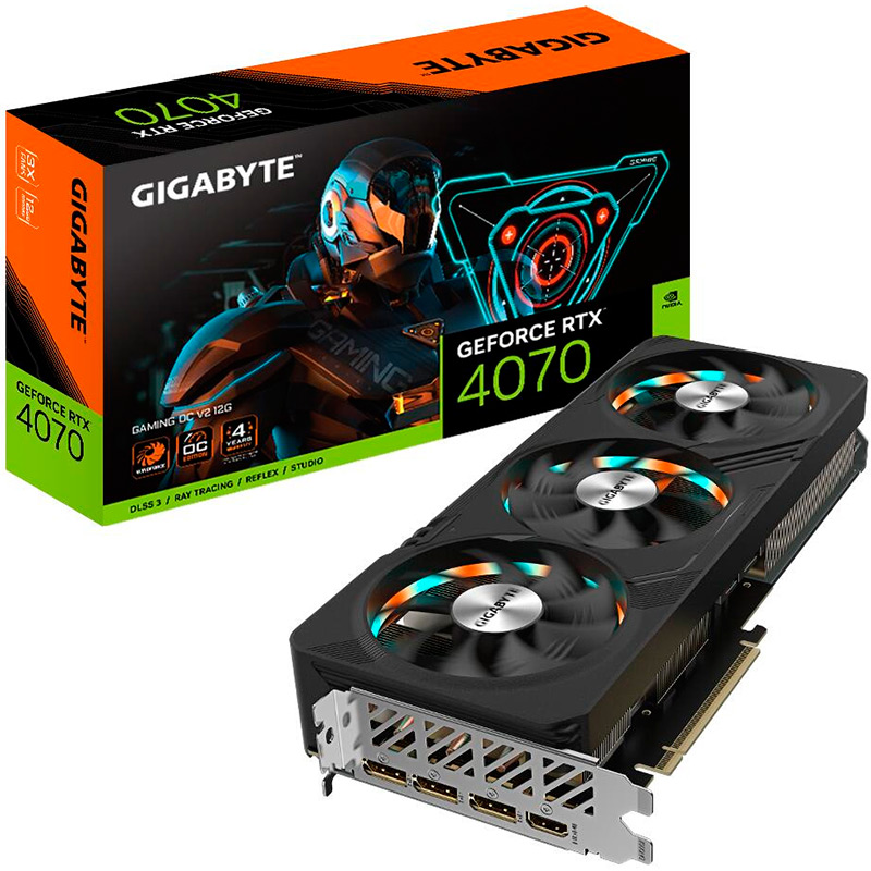 Видеокарта GigaByte GeForce RTX RTX 4070 Gaming OC V2 12G 2475Mhz PCI-E 4.0 12288Mb 21000Mhz 192 bit HDMI 3xDP GV-N4070GAMING OCV2-12GD в Москвe