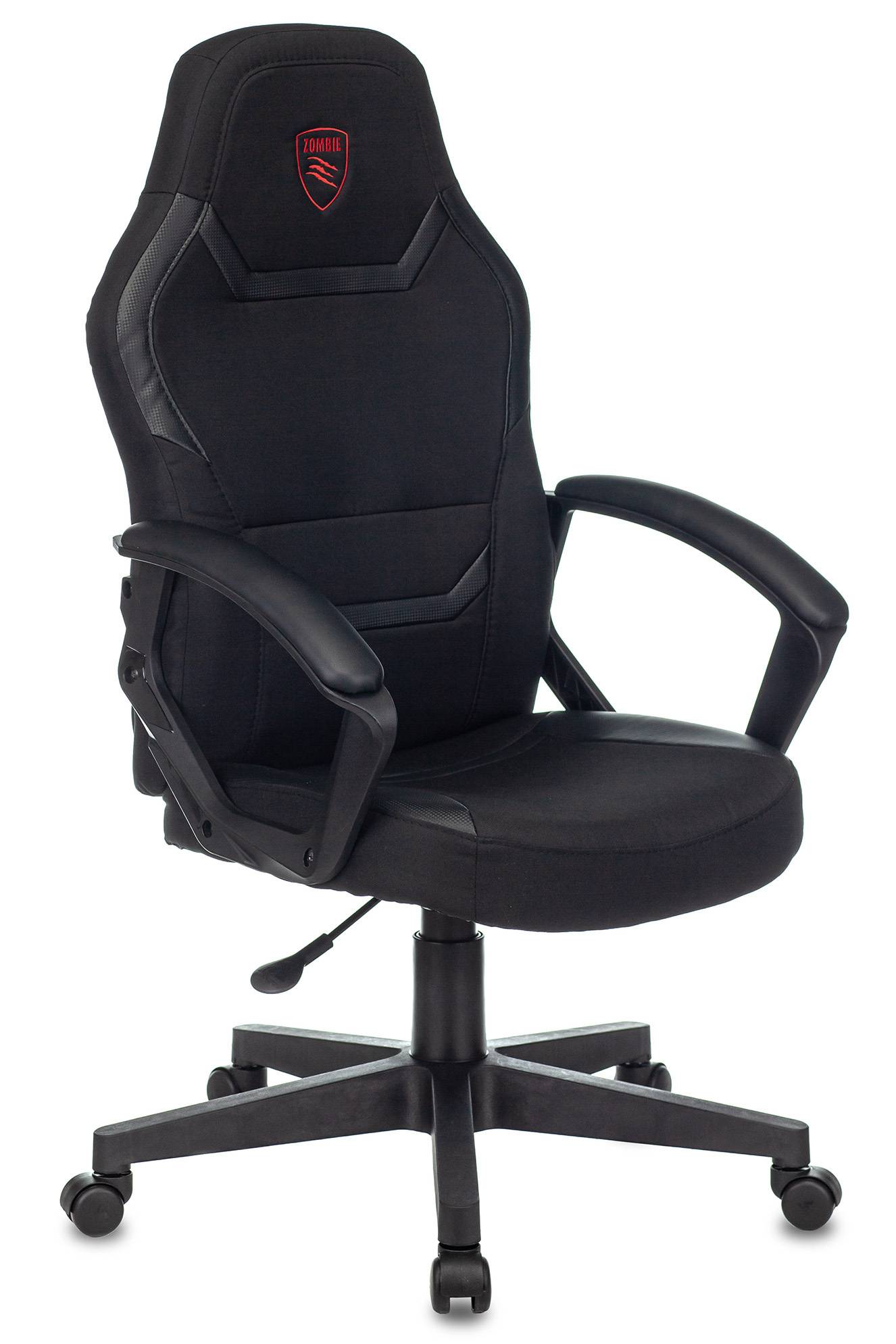 Кресло игровое Zombie 10, обивка: ткань/экокожа, цвет: черный