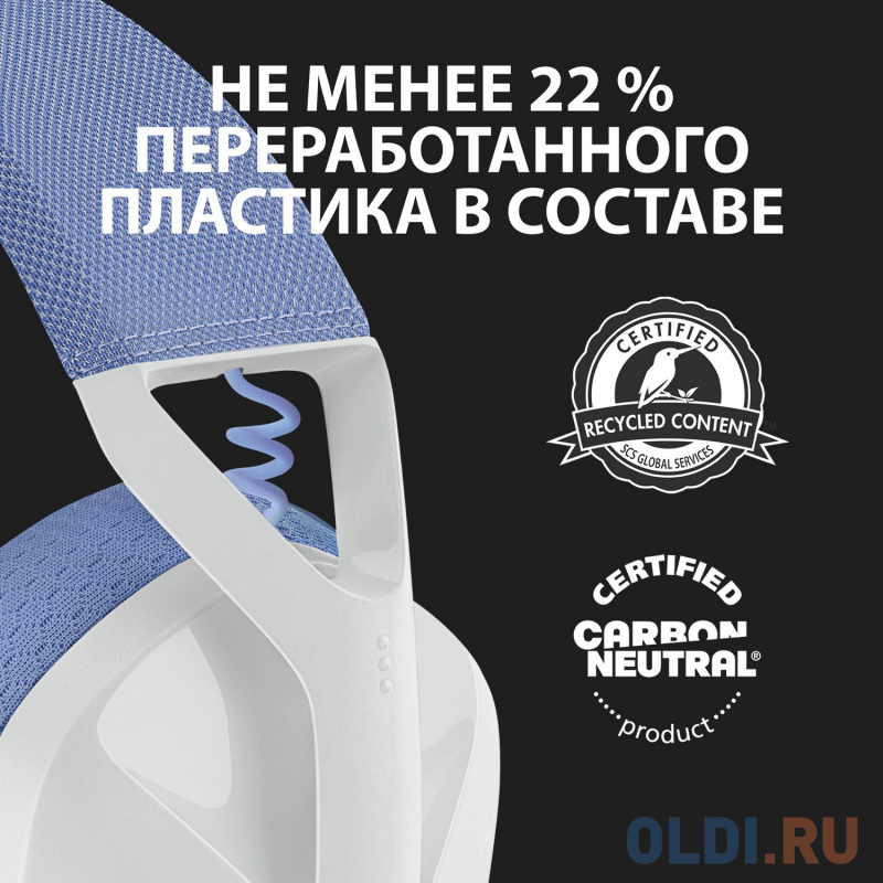 Гарнитура/ Logitech Headset G435 LIGHTSPEED Wireless Gaming  WHITE - Retail в Москвe