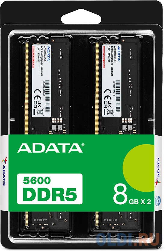 Модуль памяти DIMM 16GB DDR5-5600 AD5U56008G-DT ADATA в Москвe