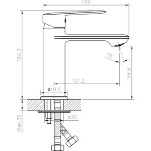 Смеситель для раковины Agger Clean хром (A2402100)