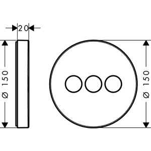 Переключатель потоков Hansgrohe ShowerSelect S на три выхода, для механизма 01800180, хром (15745000)