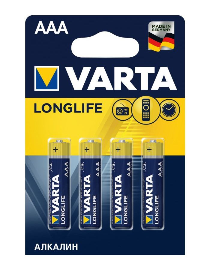 Батарейка Varta Longlife AAA блистер 4шт.