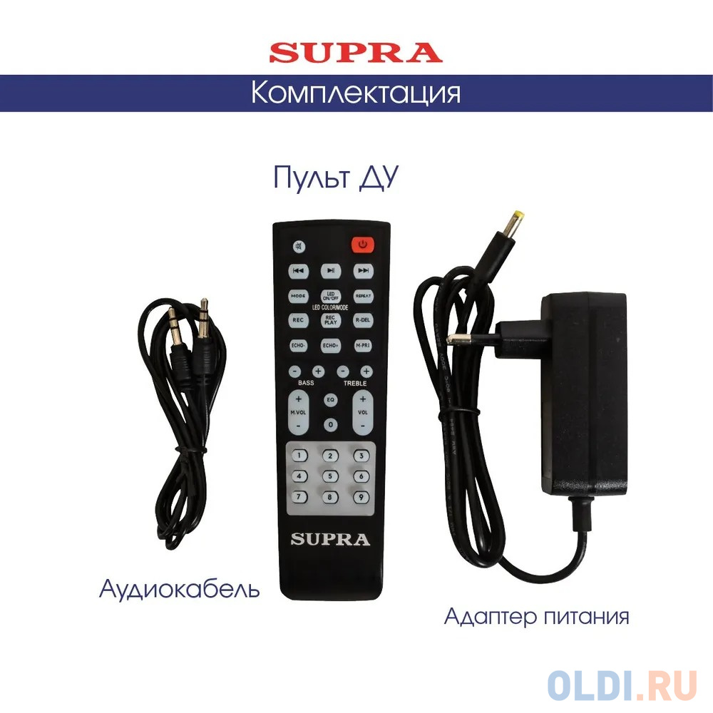 Минисистема Supra SMB-780 черный 140Вт FM USB BT SD в Москвe