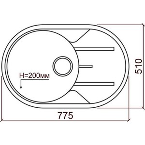 Кухонная мойка Tolero Classic R-116 №701 серый (472922) в Москвe