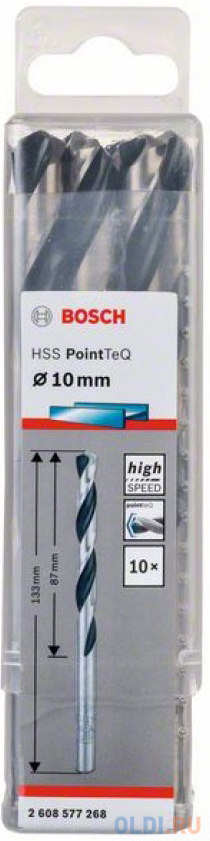 Bosch 2608577268 10 HSS PointTeQ Сверл 10.0mm