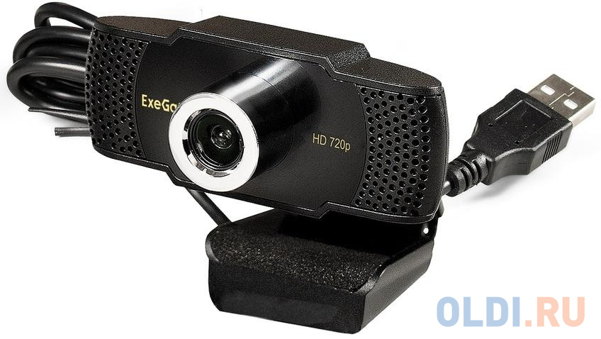 Exegate EX287378RUS Веб-камера ExeGate BusinessPro C922 HD Tripod (матрица 1/3" 1,3 Мп, 1280х720, 720P, 30fps, 4-линзовый объектив, USB, микрофон