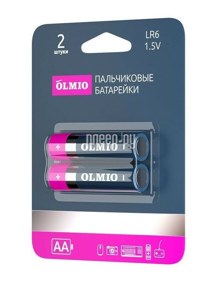 Батарейки Olmio AA/LR06 2шт.