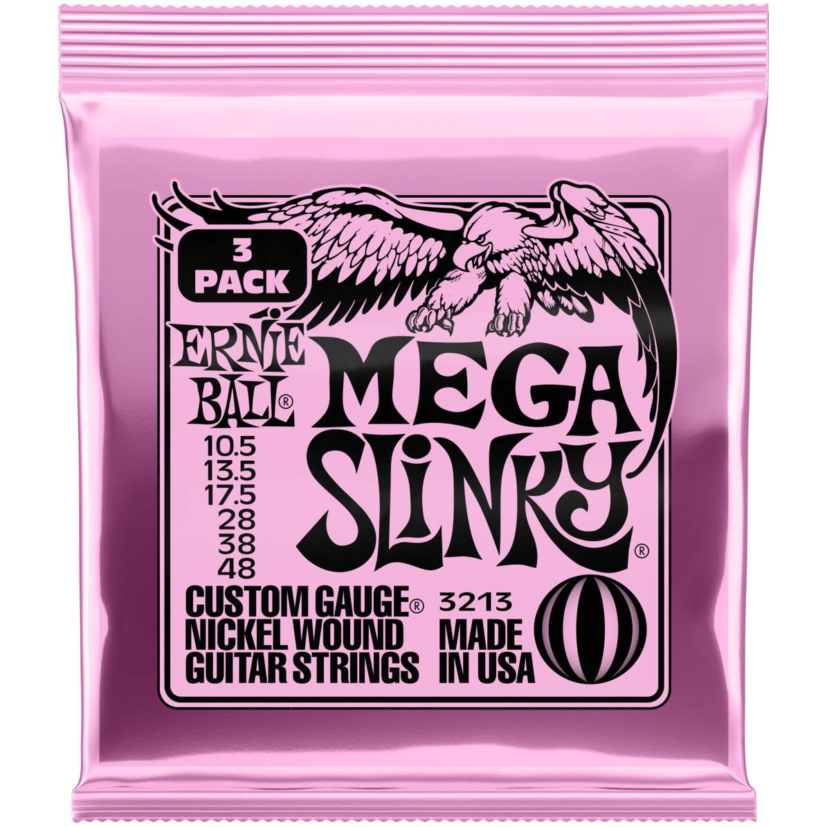 Струны для электрогитары ERNIE BALL 3213 Nickel Slinky Mega 3 Pack 10.5-48 в Москвe