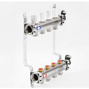 Коллекторная группа Uni-Fitt 1''х3/4'' 4 выходов с регулировочными и термостатическими вентилями (451I4304)