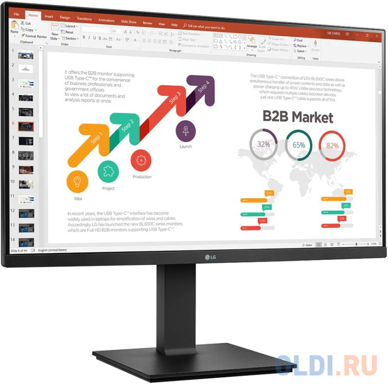 Монитор LCD 27'' [16:9] 1920х1080(FHD) IPS, nonGLARE, Нет, 60 Гц, 250cd/m2, H178°/V178°, 1000:1, 16,7 миллионов цветов, 5ms, VGA, HDMI, DP,