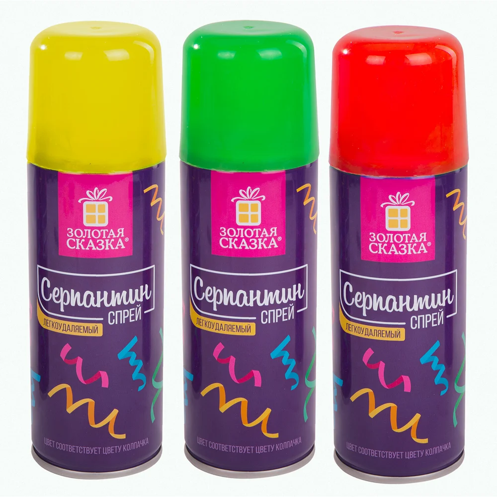 Серпантин в спрее Золотая сказка