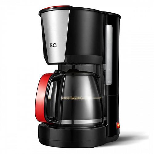 Кофеварка капельная BQ CM1008, 1 кВт, кофе молотый, 1.25 л, черный/красный