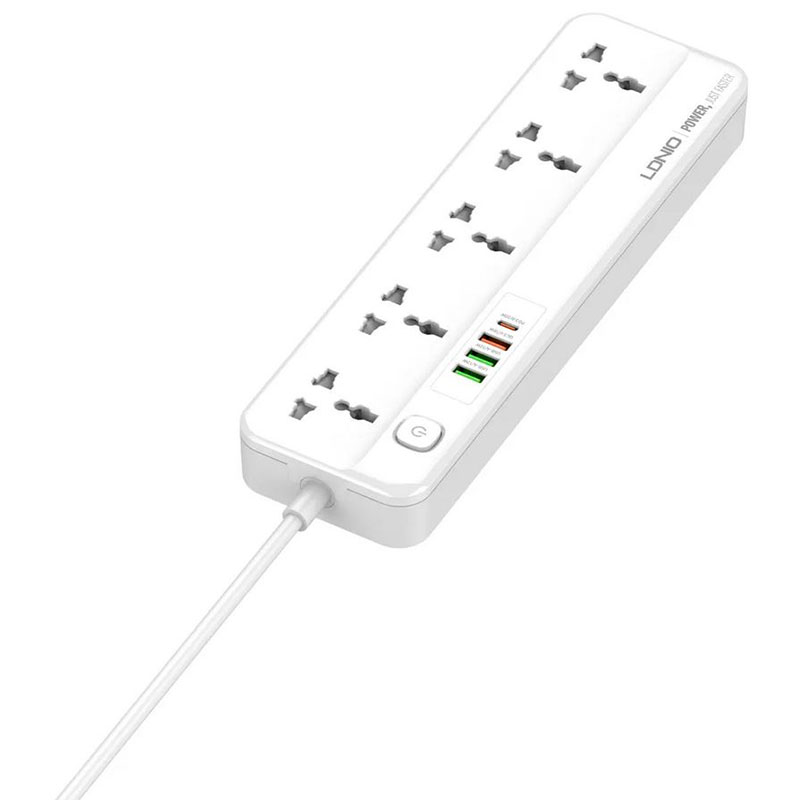 Сетевой фильтр Ldnio SC5415 5 Sockets 4xUSB 2500W 2m White LD_B4615 в Москвe