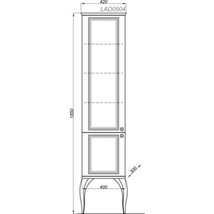 Пенал Aqwella LaDonna 40x185 белый (LAD0504W) в Москвe