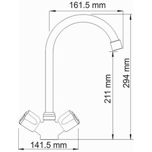 Смеситель для кухни Wasserkraft Amper хром (2907) в Москвe