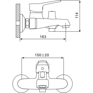 Смеситель для ванны Gappo G3236 хром (6959477692017)