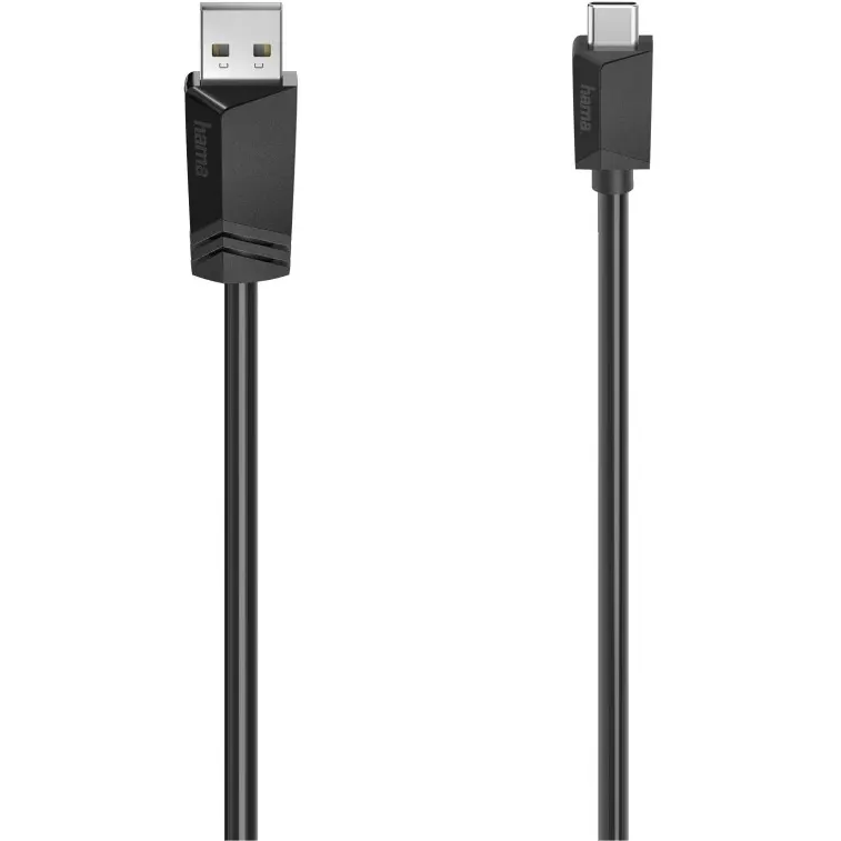 Кабель USB-USB Type-C, 75 см, черный, Hama 200631 (200631)
