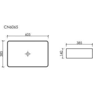 Раковина-чаша Ceramicanova Element 61х39 белая (CN6065) в Москвe